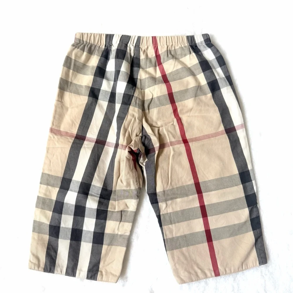 Burberry baby boy infant 12m shorts Half pants Nova Check newborn bottoms beige